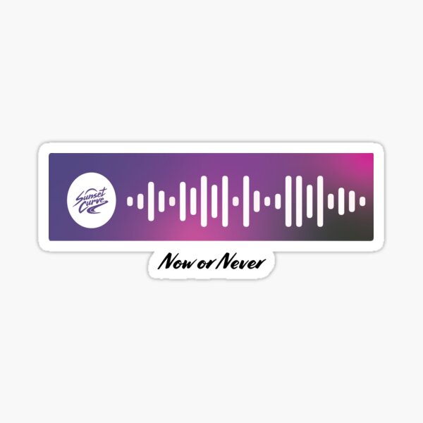 Now Or Never Julie And The Phantoms Code Sticker By Thequeuinglife Redbubble - roblox code id when bts is your jam