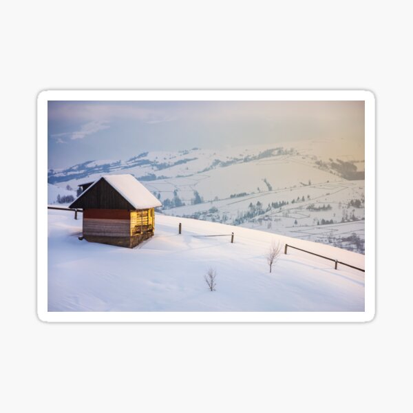outskirts of the village on the hill Sticker