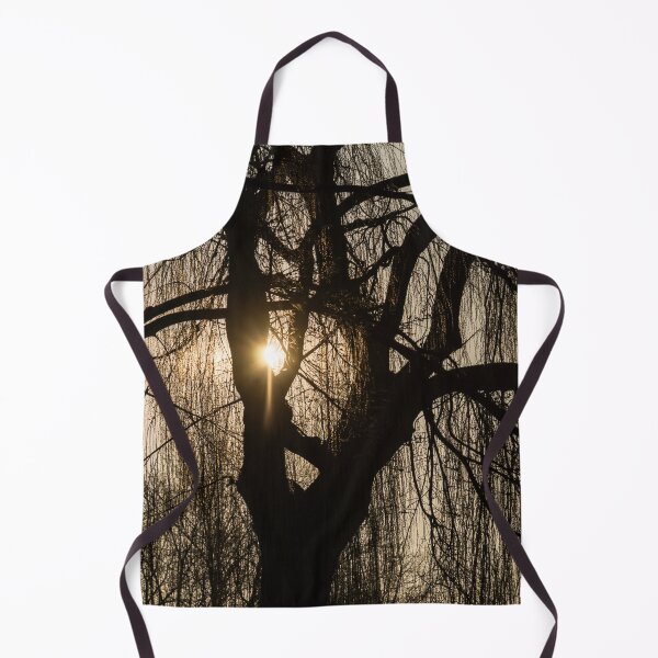 Item preview, Intricate Lacy Curtains - Sunrise Glow Through the Willows designed and sold by Georgia Mizuleva.