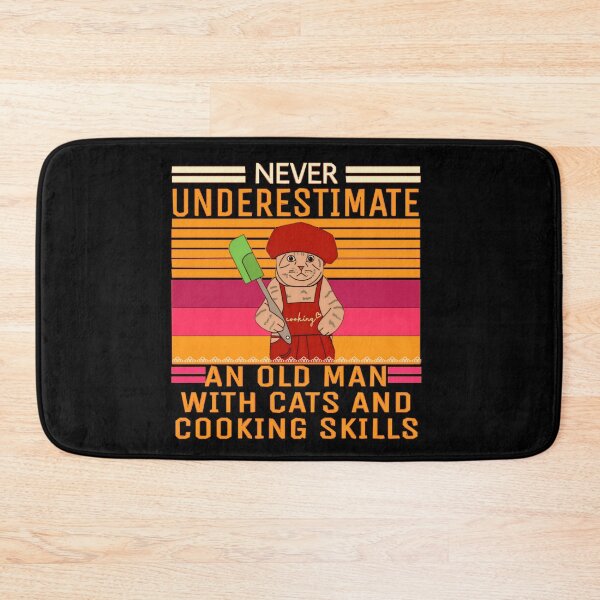 Item preview, Chef funny cat. Never underestimate an old man with cats and cooking skills  designed and sold by karimaK-71.