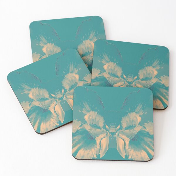 Item preview,  Lion hiding behind flowers-blue background designed and sold by CSouissi.