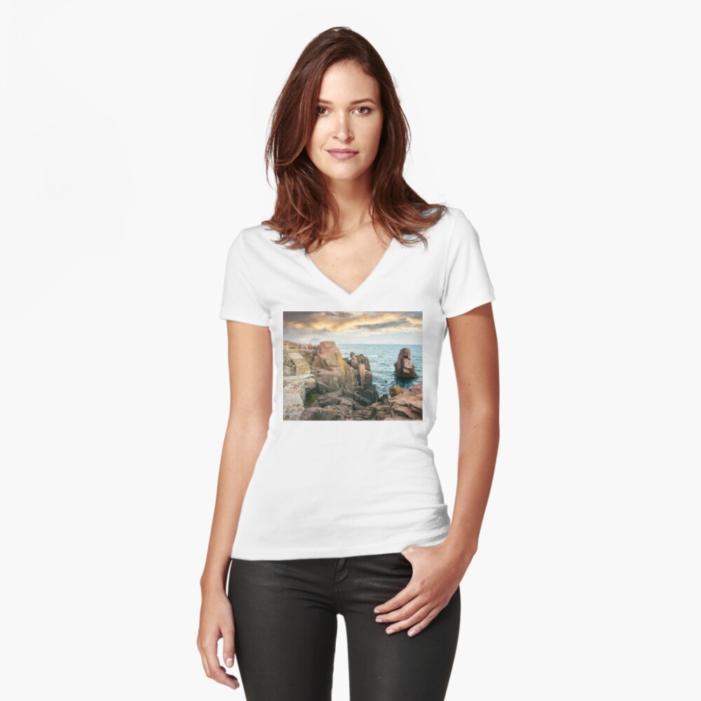 Item preview, Fitted V-Neck T-Shirt designed and sold by mike-pellinni.