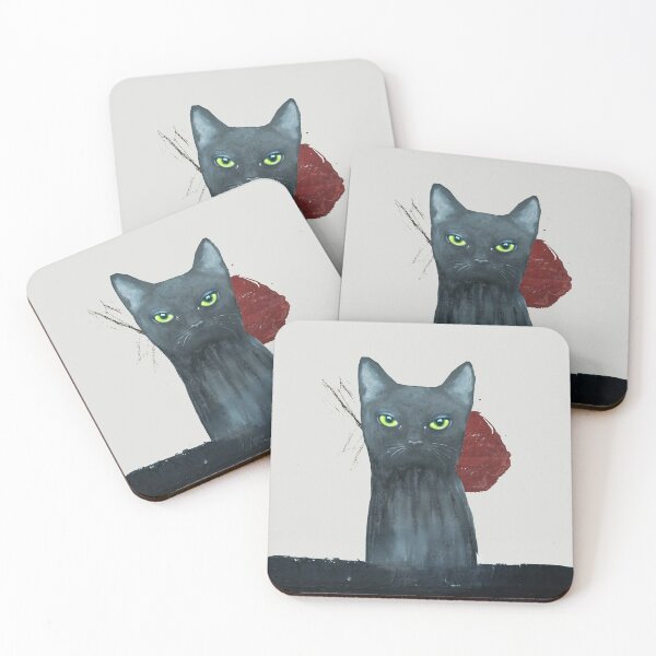 Item preview, Black Cat The Red Dot designed and sold by DeDesign Collective.