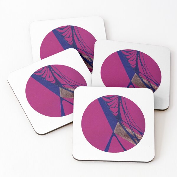 Item preview, MAGENTA ORIGIN - Original handmade collage & inks fine art circle designed and sold by Azanza.