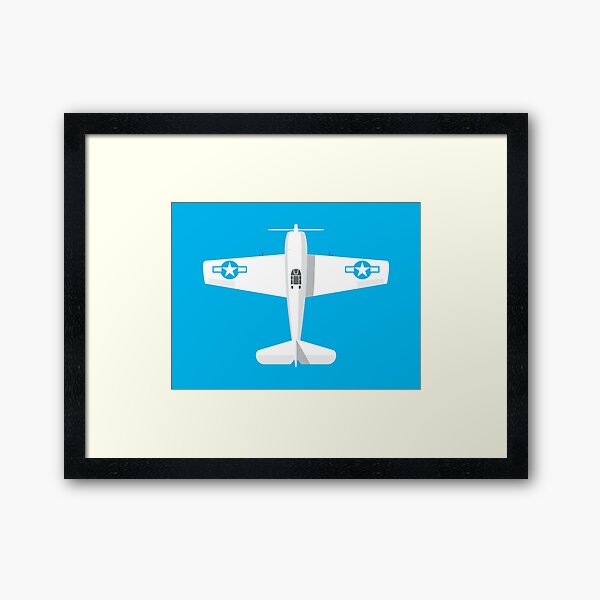 Vista previa del artículo con la obra «F6F WWII Fighter Aircraft - Landscape Cyan», diseñado y vendido por VoodooCircus.