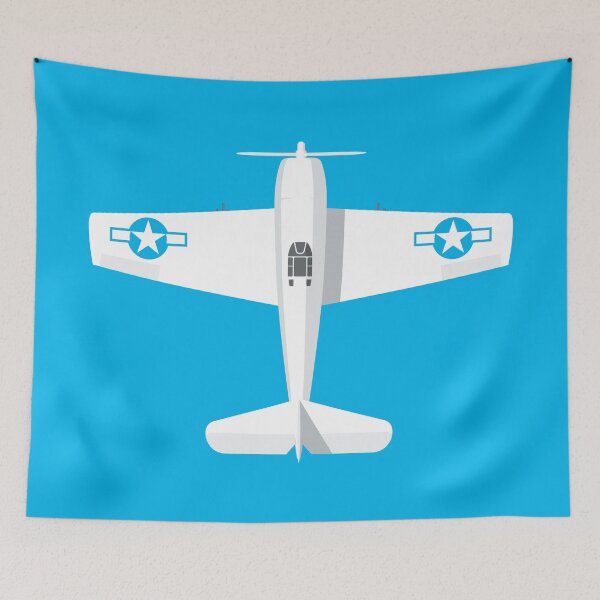 Item preview, F6F WWII Fighter Aircraft - Portrait Cyan designed and sold by VoodooCircus.