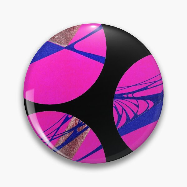 Item preview, NEON PINK ORIGIN - Original handmade collage & inks fine art circle designed and sold by Azanza.