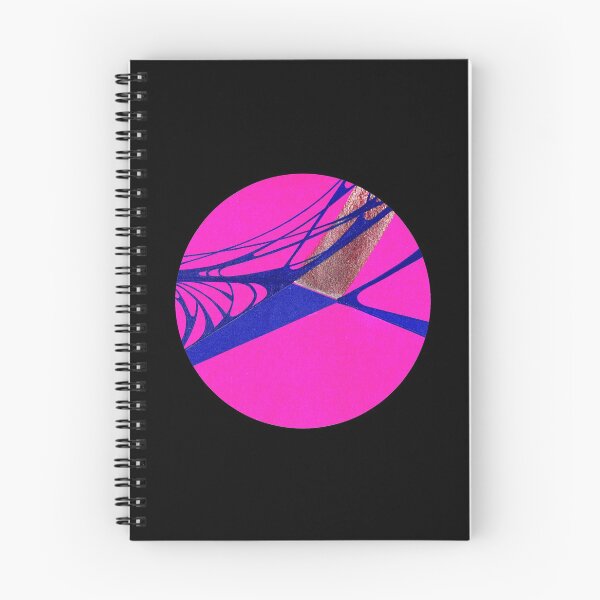 Item preview, NEON PINK ORIGIN - Original handmade collage & inks fine art circle designed and sold by Azanza.