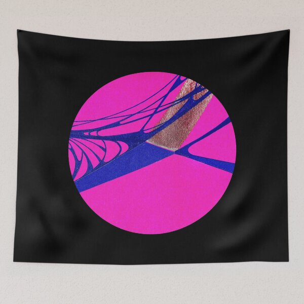Item preview, NEON PINK ORIGIN - Original handmade collage & inks fine art circle designed and sold by Azanza.