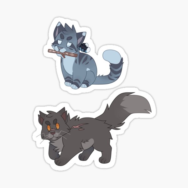 Gatos Guerreros: Jayfeather y Yellowfang Pegatina