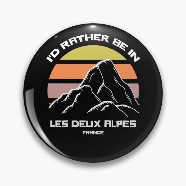 Item preview, I'd Rather Be In Les Deux Alpes France Vintage Sunset Ski Mountain designed and sold by billingtonpix.