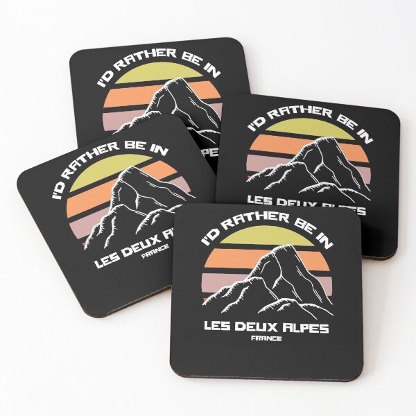 Item preview, I'd Rather Be In Les Deux Alpes France Vintage Sunset Ski Mountain designed and sold by billingtonpix.