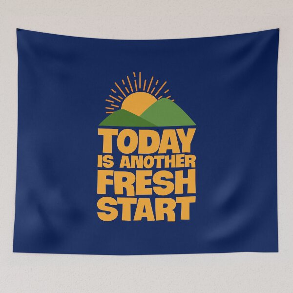 Item preview, Today Is Another Fresh Start - Sunrise over mountains designed and sold by Happy Puppy Print On Demand.