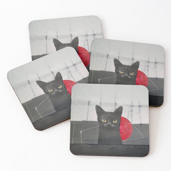 Item preview, Black Little Cat and Red Ball designed and sold by DeDesign Collective.