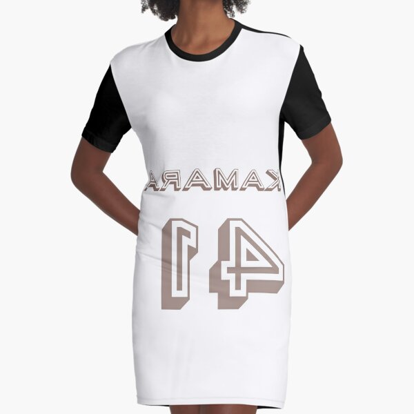 New Orleans Saints Alvin Kamara White Sequin Jersey Dress