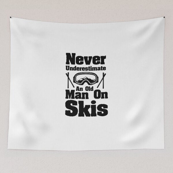 Item preview, Never Underestimate An Old Man On Skis Funny Skiing Gift  designed and sold by Chamssou.