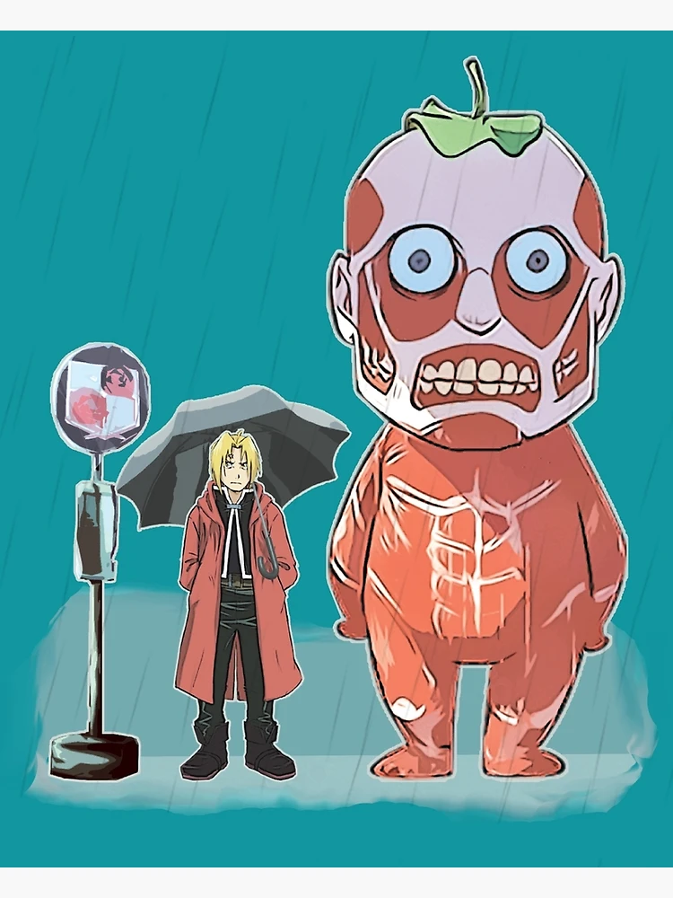 FullMetal Alchemist Anime Edward and Alphonse on Orange Refrigerator Magnet  NEW