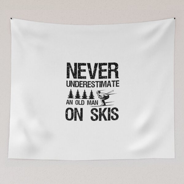 Item preview, Never Underestimate An Old Man On Skis Funny Skiing Gift  designed and sold by Chamssou.
