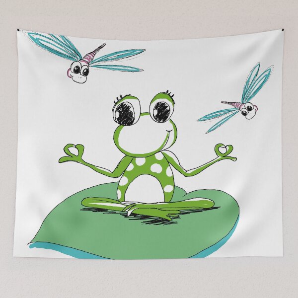 Item preview, Lotus Yoga Pose French Frog designed and sold by boriskrance.