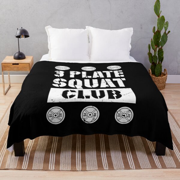 Item preview, 3 Plate Squat Club Powerlifting Weightlifting designed and sold by SuperFreshArt.