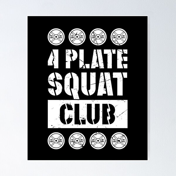 Item preview, Levantamiento de pesas de levantamiento de pesas 4 Plate Squat Club designed and sold by SuperFreshArt.