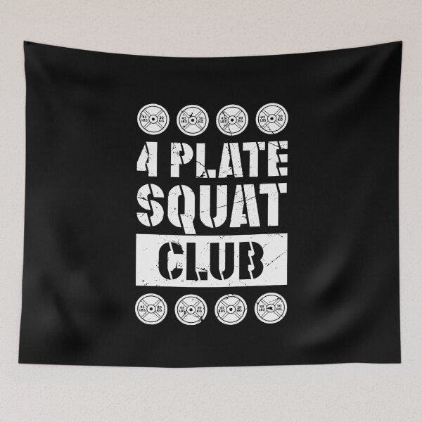 Item preview, 4 Plate Squat Club Powerlifting Weightlifting designed and sold by SuperFreshArt.