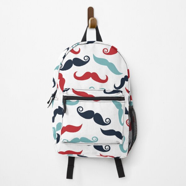 Item preview, Moustache Pattern in Red, Navy And Turquoise designed and sold by Primroaddesigns.