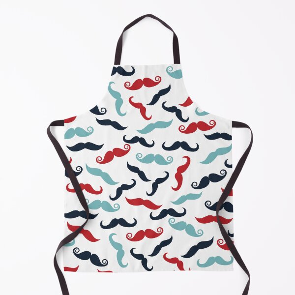 Item preview, Moustache Pattern in Red, Navy And Turquoise designed and sold by Primroaddesigns.