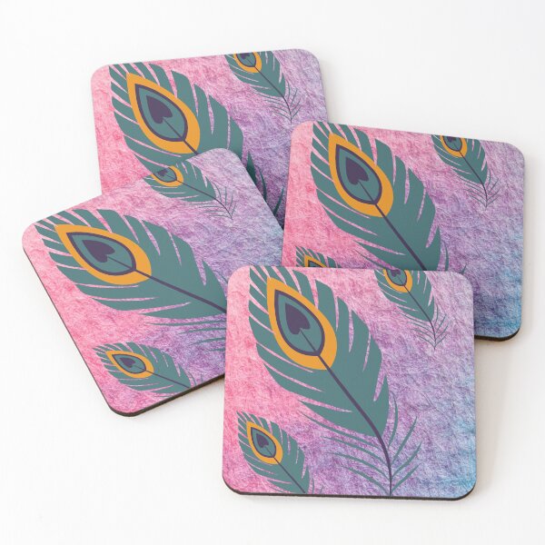Item preview, Stylish peacock feathers in rose background designed and sold by ThamaraiSelvi.