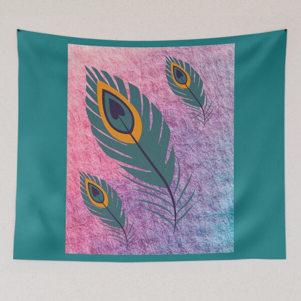 Item preview, Stylish peacock feathers in rose background designed and sold by ThamaraiSelvi.