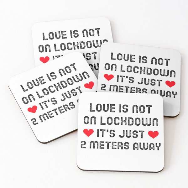 Item preview, Love is not on lockdown just 2 meters away designed and sold by DARBOL-DESIGN.