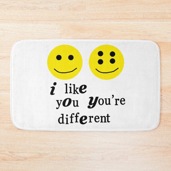 Artikelvorschau, I like you you're different, Art Smiley, Smiley difference, statement piece entworfen und verkauft von Jokoleo.