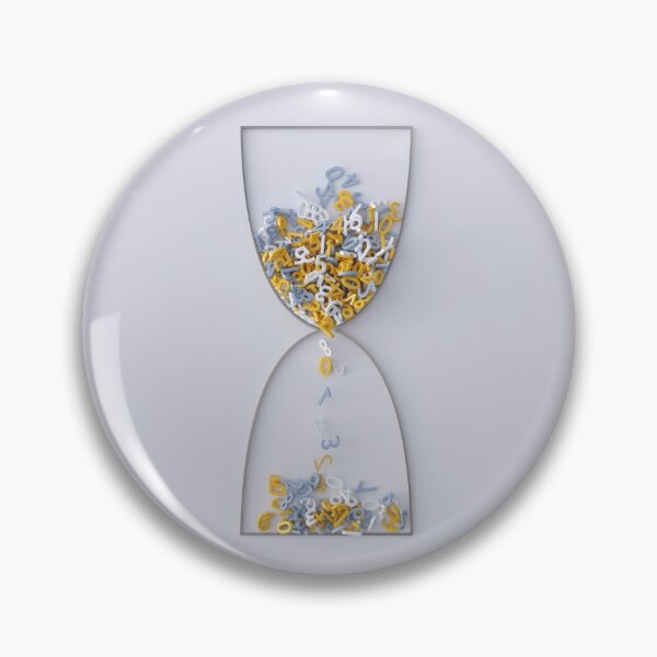 Item preview, digital hourglass on white designed and sold by Mike Kiev art.