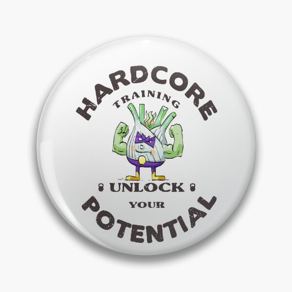 Item preview, Hardcore Training Unlock Your Potential Funk Up Fennel Double Bicep Bodybuilder designed and sold by ProjectX23.