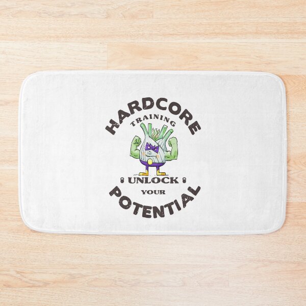 Item preview, Hardcore Training Unlock Your Potential Funk Up Fennel Double Bicep Bodybuilder designed and sold by ProjectX23.
