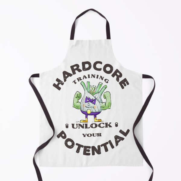 Item preview, Hardcore Training Unlock Your Potential Funk Up Fennel Double Bicep Bodybuilder designed and sold by ProjectX23.