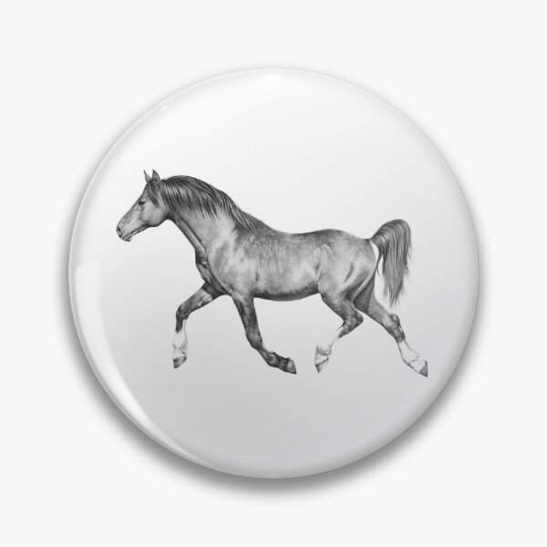 Item preview, Pencil drawing of a running horse designed and sold by IrynaHorseArt.