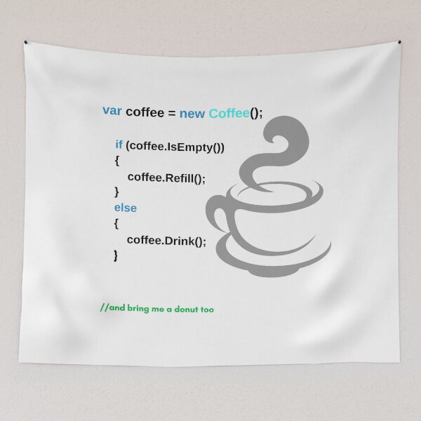Aperçu de l'œuvre Café et code créée et vendue par DesignsWithMel.