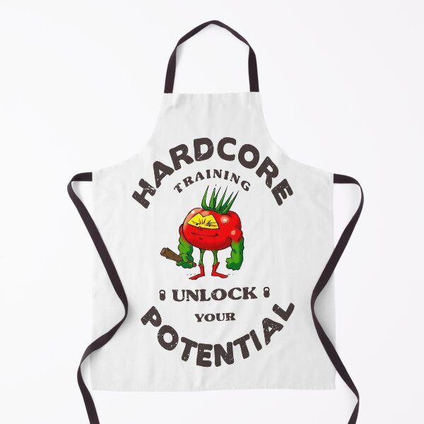 Item preview, Hardcore Training Unlock Your Potential Tomato The Barbarian Foodietoon Superhero Bodybuilder Workout Power-lifter Weightlifter designed and sold by ProjectX23.