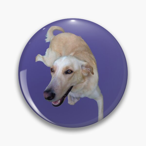 Item preview, Yellow dog with lilac background designed and sold by AnnetteArt.