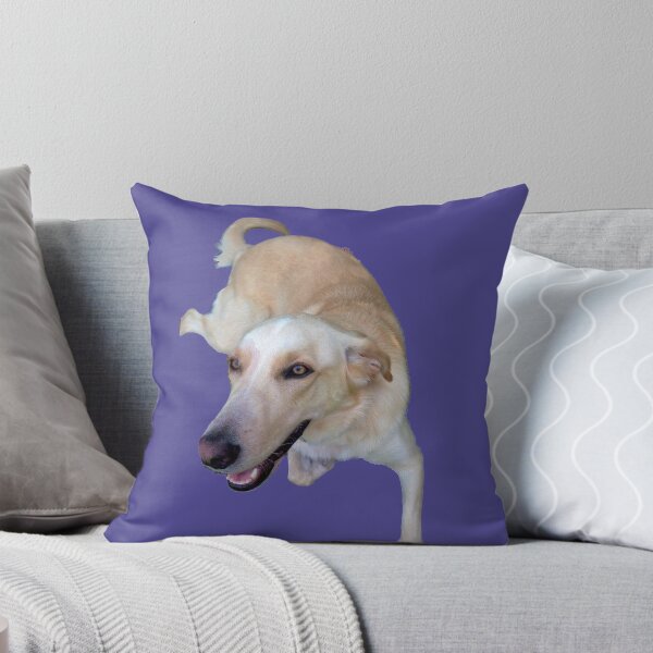 Item preview, Yellow dog with lilac background designed and sold by AnnetteArt.
