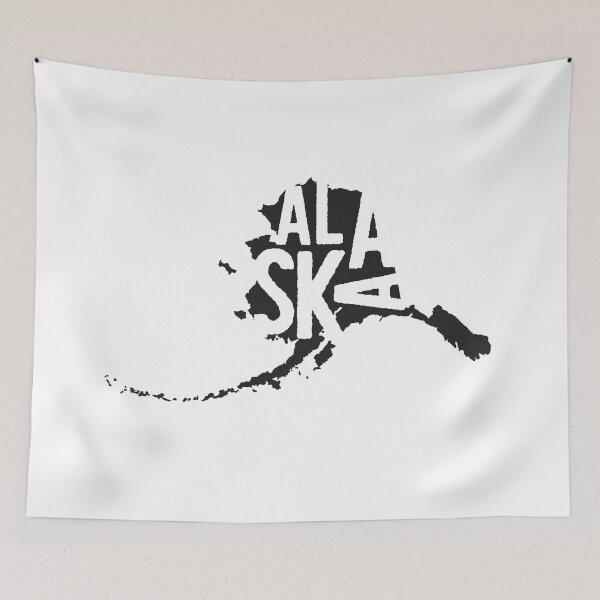 Item preview, Alaska State Map Art Logo Cool Trendy Design Vintage Lettering Graphic Gift Idea For Proud Alaskan People Living In Alaska Gift For Christmas Birthday Graduation Holidays designed and sold by crookedriverusa.