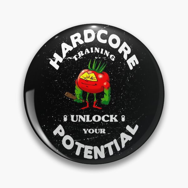 Item preview, Hardcore Training Unlock Your Potential Tomato The Barbarian Foodietoon Superhero designed and sold by ProjectX23.