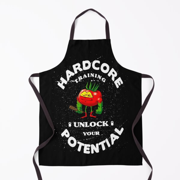Item preview, Hardcore Training Unlock Your Potential Tomato The Barbarian Foodietoon Superhero designed and sold by ProjectX23.