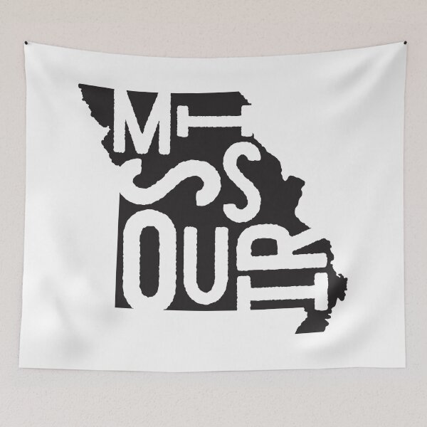 Item preview, Missouri State Map Art Logo Cool Trendy Design Vintage Lettering Graphic Gift Idea For Proud People Living In Missouri Midwestern Gift For Christmas Birthday Graduation Holidays designed and sold by crookedriverusa.