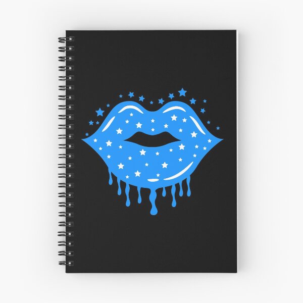 Item preview, Valentine Dripping Lips Blue Color with Stars Sparkle designed and sold by MisPuHoney.