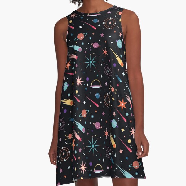 Fly Through Space  A-Line Dress