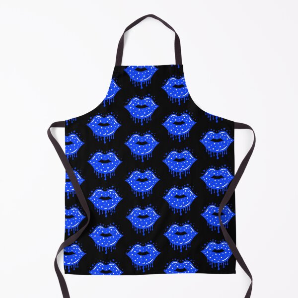 Item preview, Valentine Dripping Lips Dark Blue Color with Stars Sparkle designed and sold by MisPuHoney.