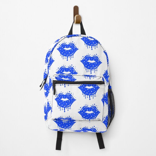 Item preview, Valentine Dripping Lips Dark Blue Color with Stars Sparkle designed and sold by MisPuHoney.