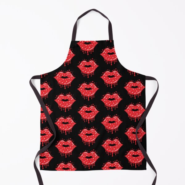 Item preview, Valentine Dripping Sparkle Lips Red Color with Stars designed and sold by MisPuHoney.